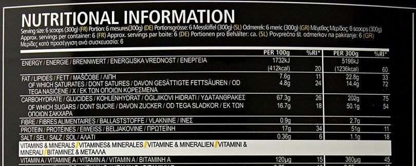 USN Hyperbolic Mass Gainer Nutritional Information Explained